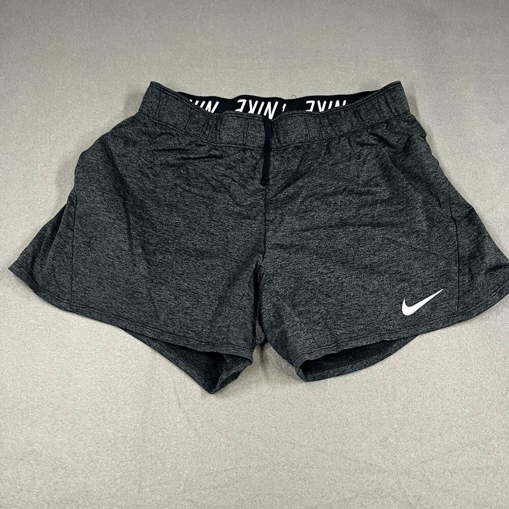 Nike Dri-FIT Women’s Gray Knit Athletic Shorts Running Training Drawstring small